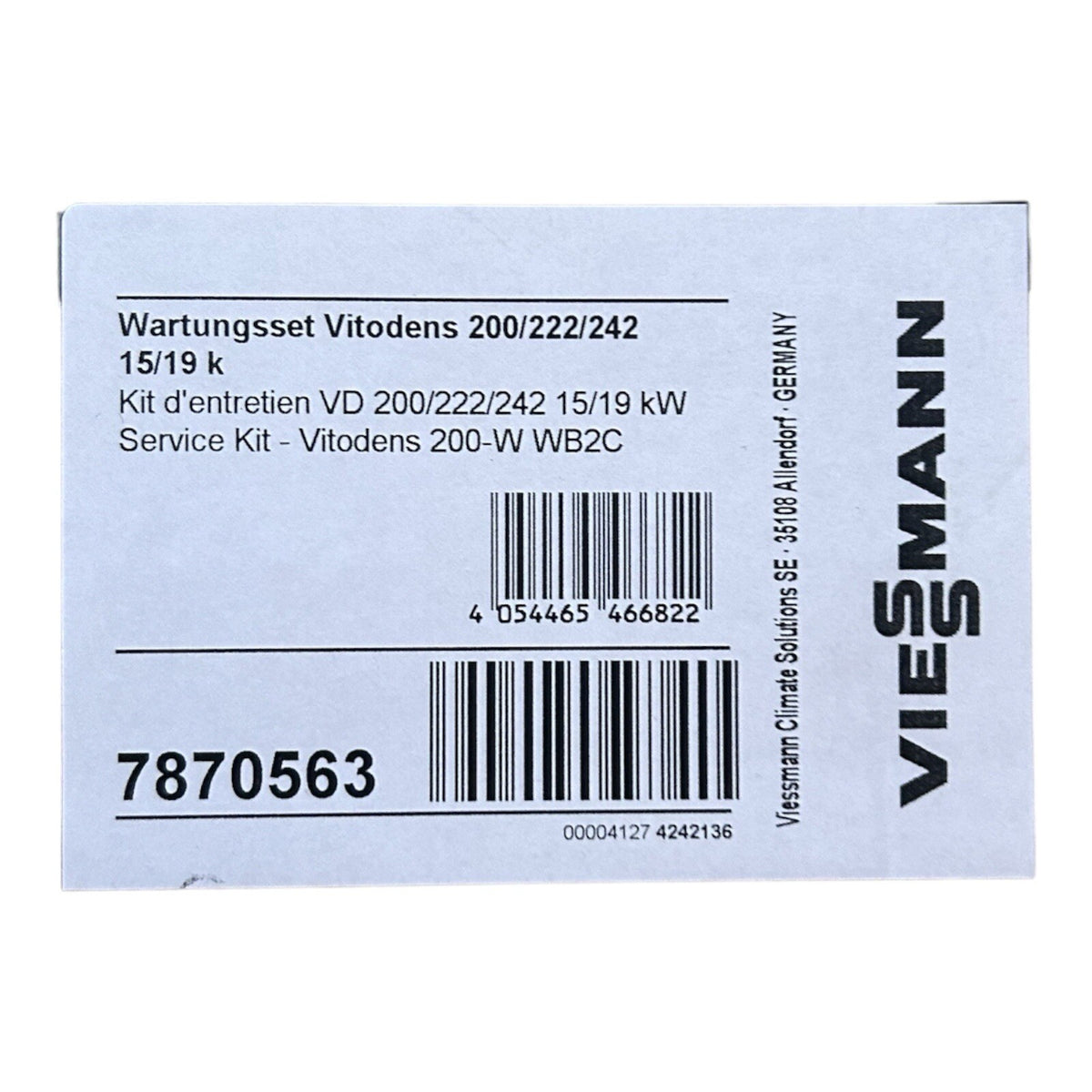 Wartungs Set Viessmann 7870563 div. Vitodens 200 /222/242 15/19 kW Zündelektrode