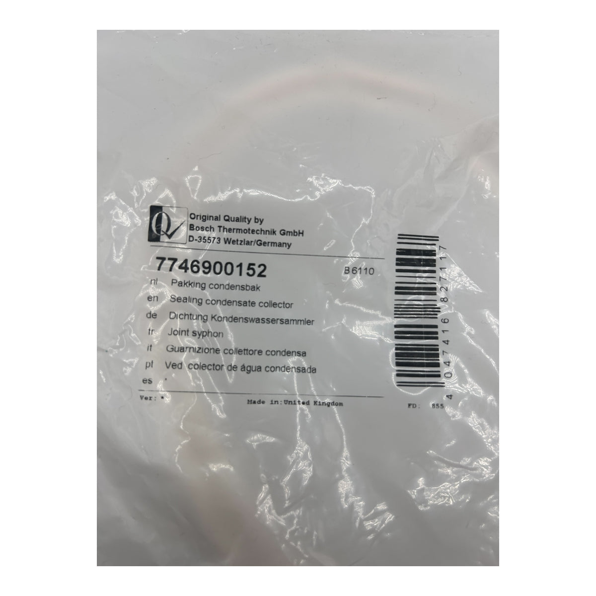 Buderus Sieger Dichtung 7746900152 JG120- Kondensatwassersammler Nr7746900152