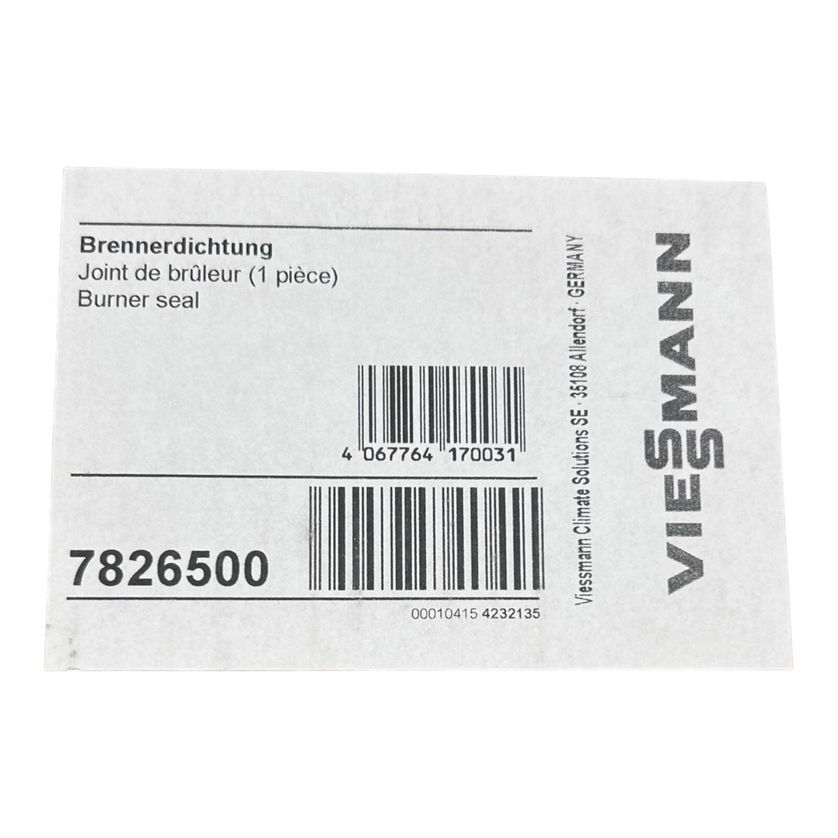 Viessmann Dichtung Vitodens 300-W WB3C 333-F FS3A 7826500 OVP