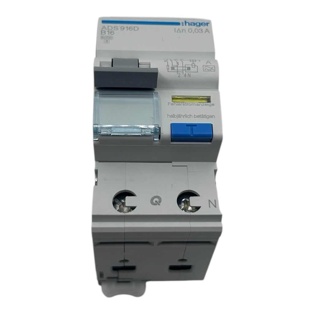 HAGER ADS916D FI/LS-Schalter B16-0,03A 1P+N (B16A)