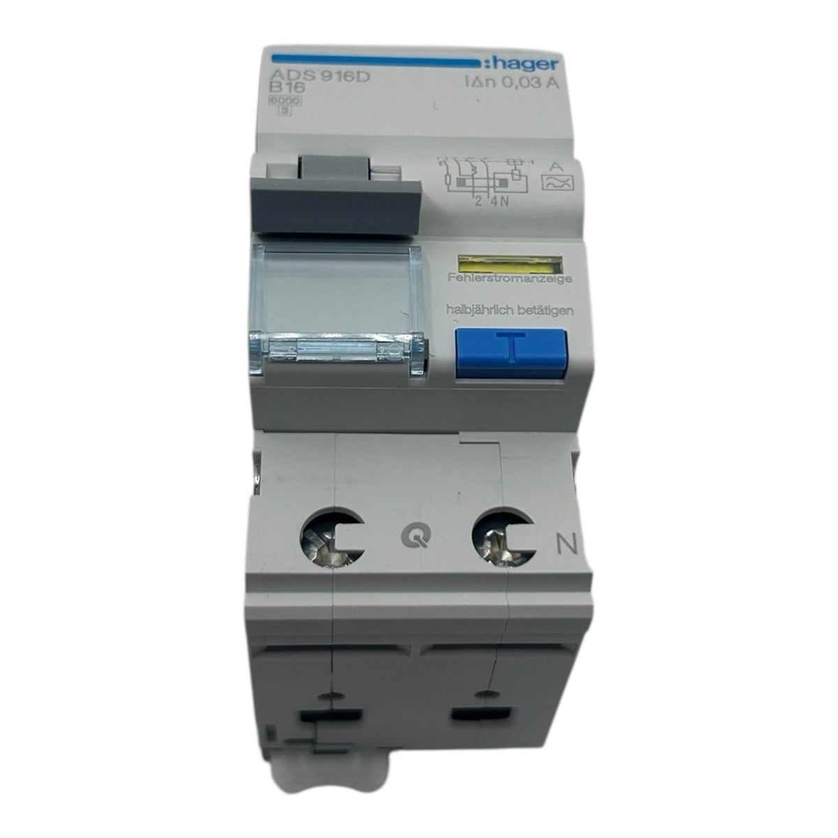 HAGER ADS916D FI/LS-Schalter B16-0,03A 1P+N (B16A)
