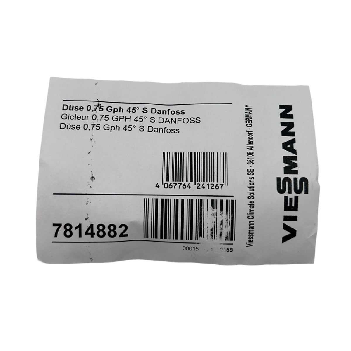 Danfoss 7814882 Viessmann Ölbrennerdüse 0,75 Gph 45° S -