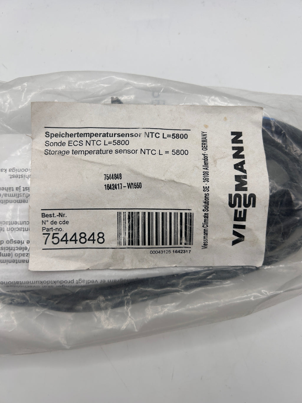 Viessmann Speichertemperatursensor 7544848 Speicherfühler NTC 10k (Vi7494967)