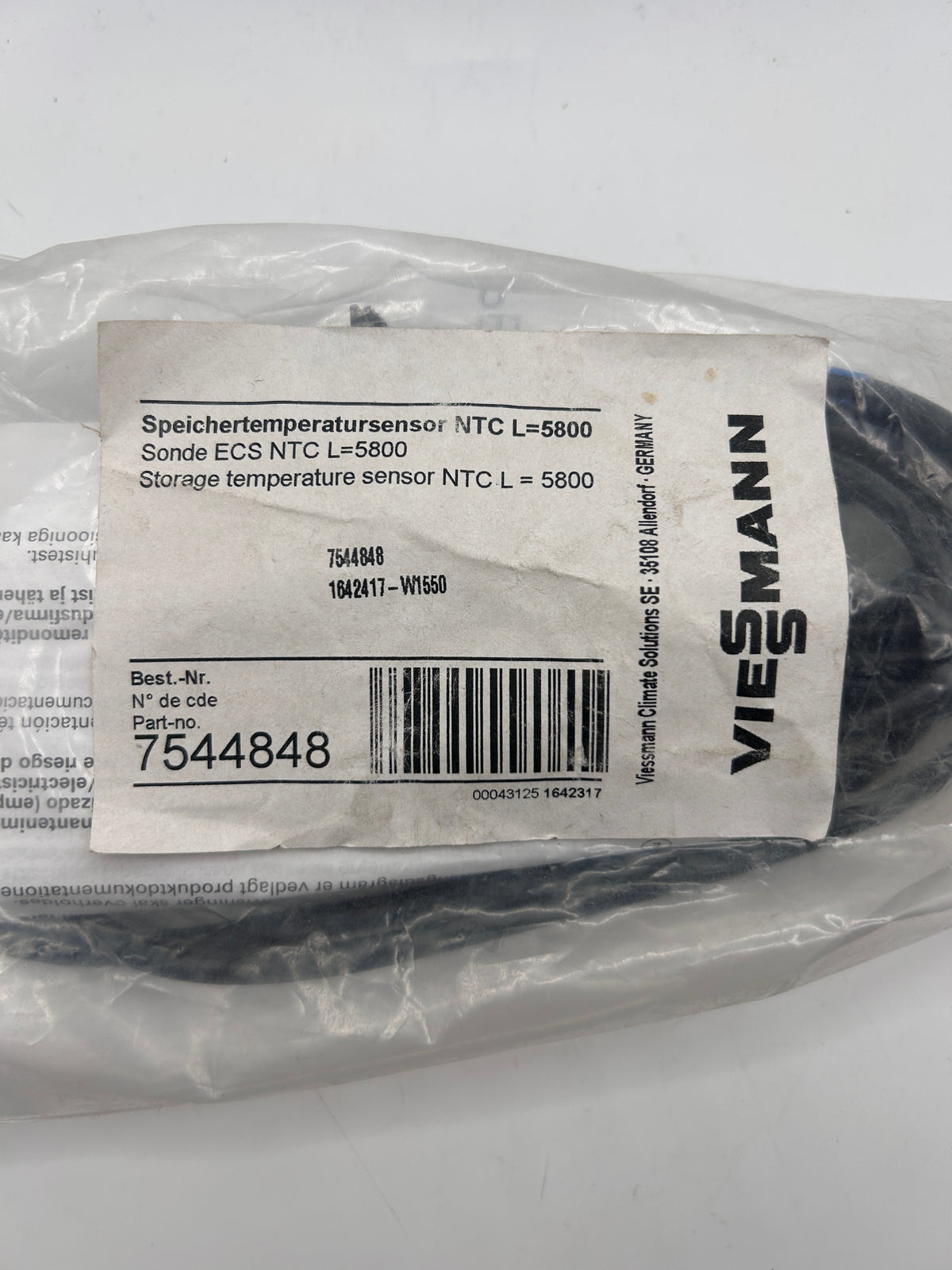 Viessmann Speichertemperatursensor 7544848 Speicherfühler NTC 10k (Vi7494967)