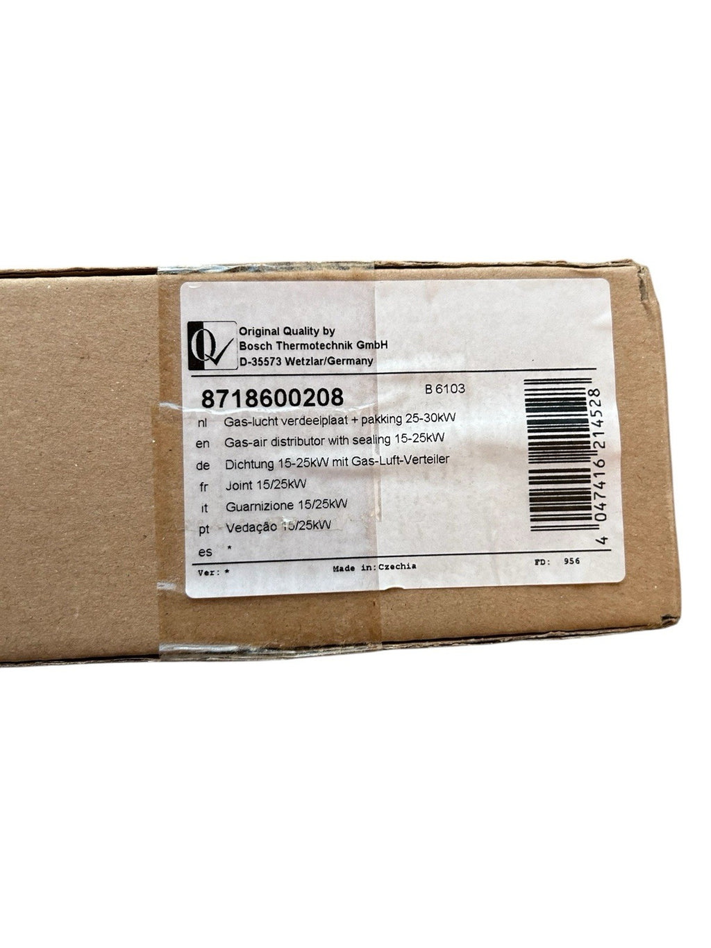 Bosch Buderus Sieger Dichtung 8718600208 15-25kW mit Gas-Luft-Verteiler, GB162