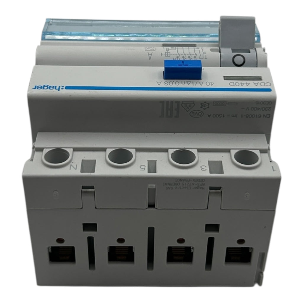 HAGER CDA440D FI-Schutzschalter , 4-polig, Typ A - 40A