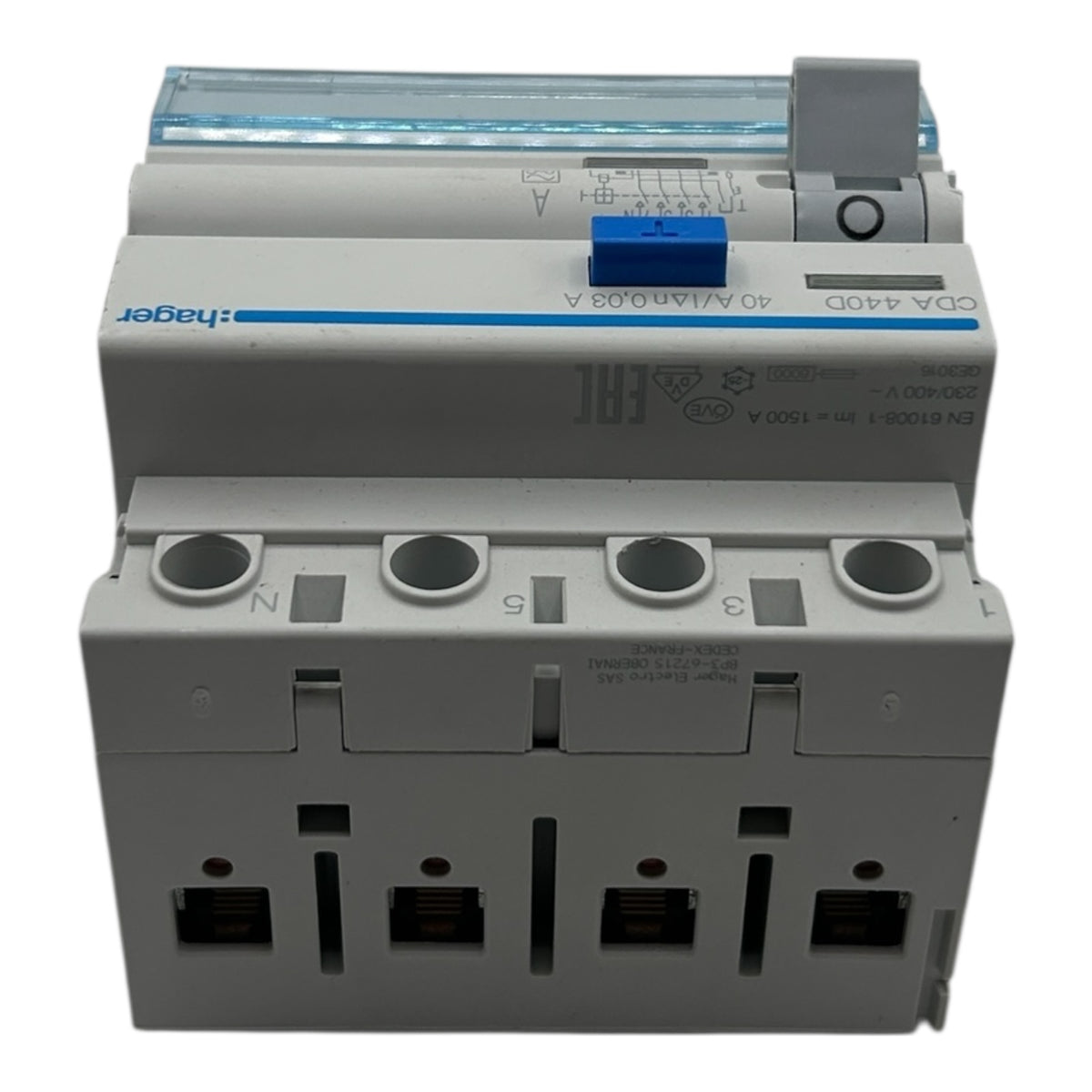 HAGER CDA440D FI-Schutzschalter , 4-polig, Typ A - 40A