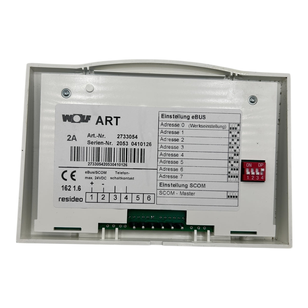Wolf 2733054 ART Analoger Raum-Temperatur-Regler Thermostat/Steuerung Gastherme