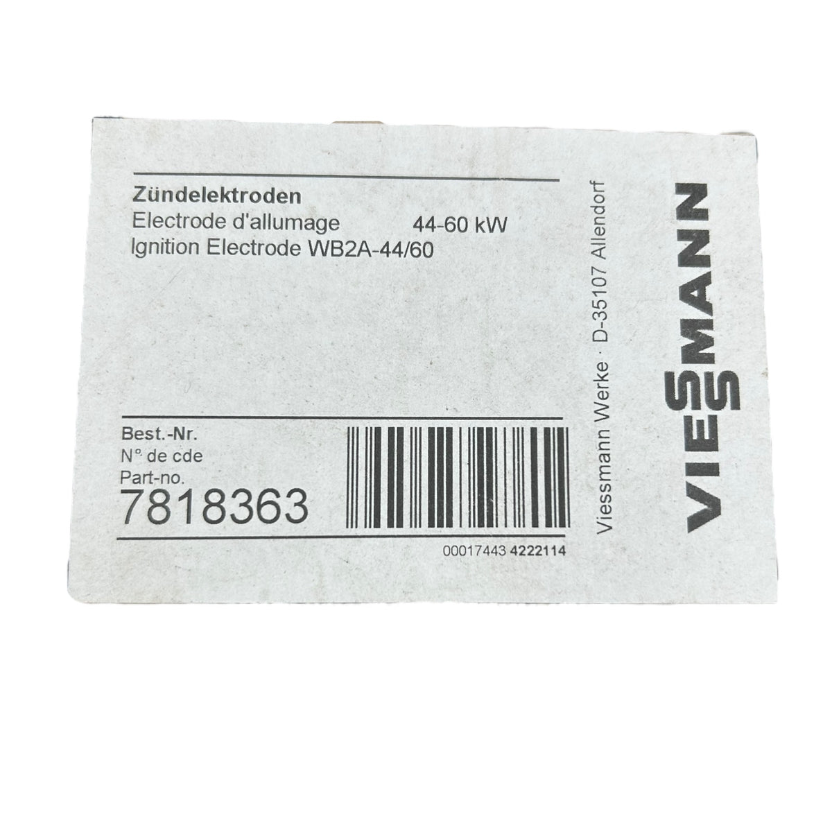 Zündelektrode f. Viessmann 7818363 Elektrode Vitodens 200 44/60kW + 300 bis 2003