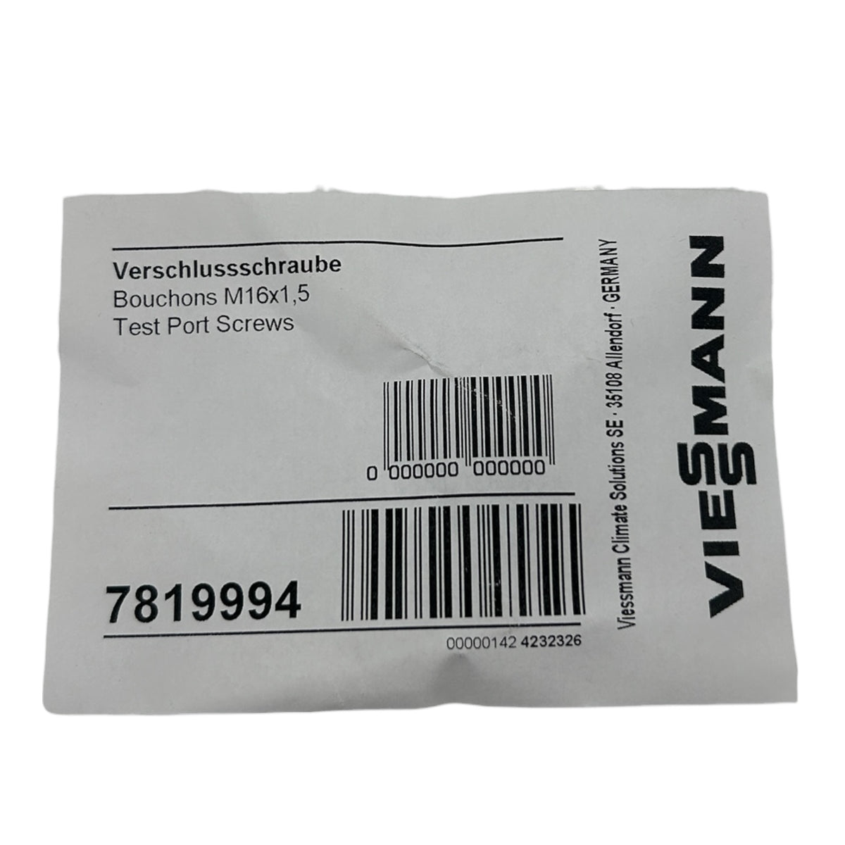 Viessmann 7819994 Verschluss-Schraube M16x1,5