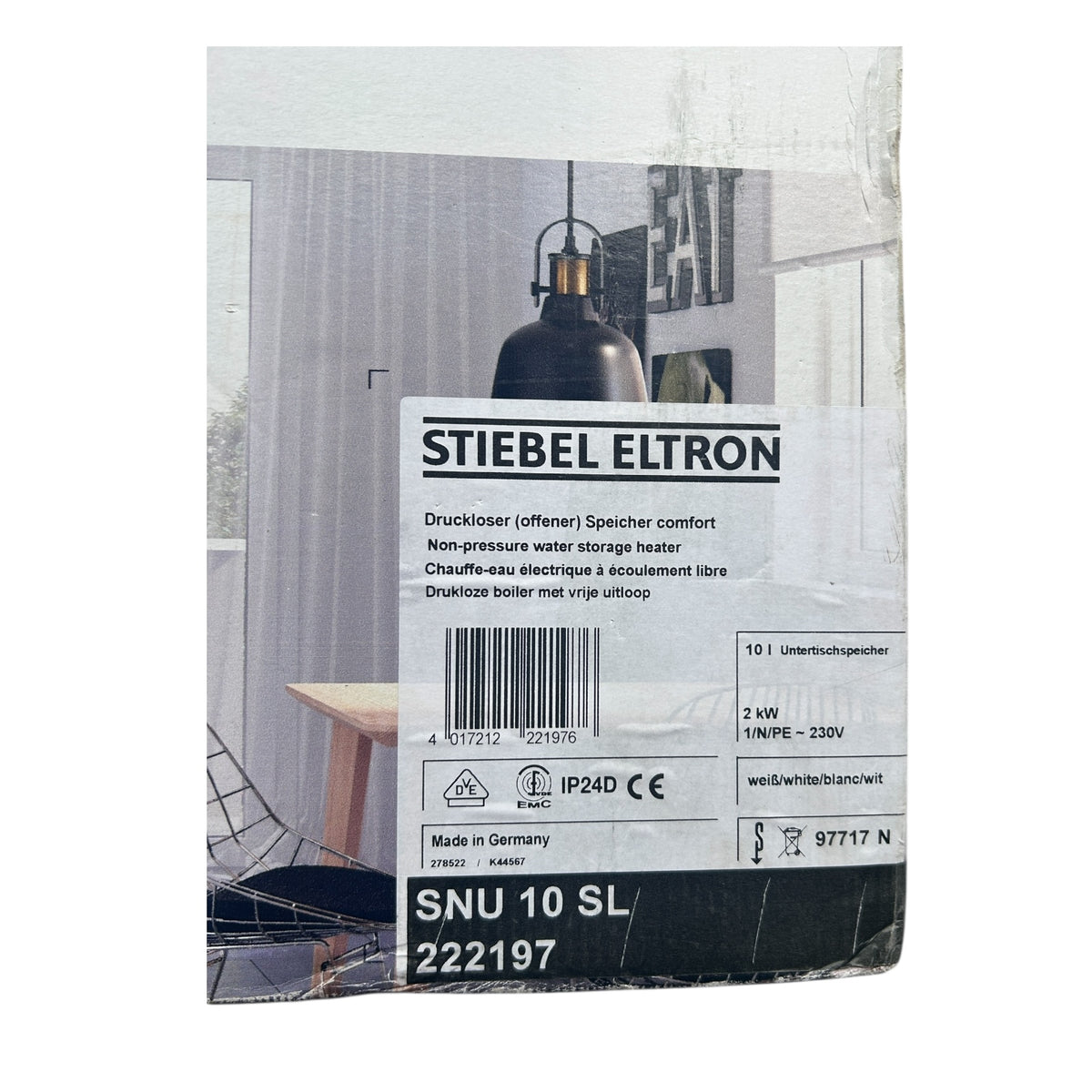 Stiebel Eltron 222197 Warmwasserspeicher SNU 10 SL 10 Liter 2,0kw