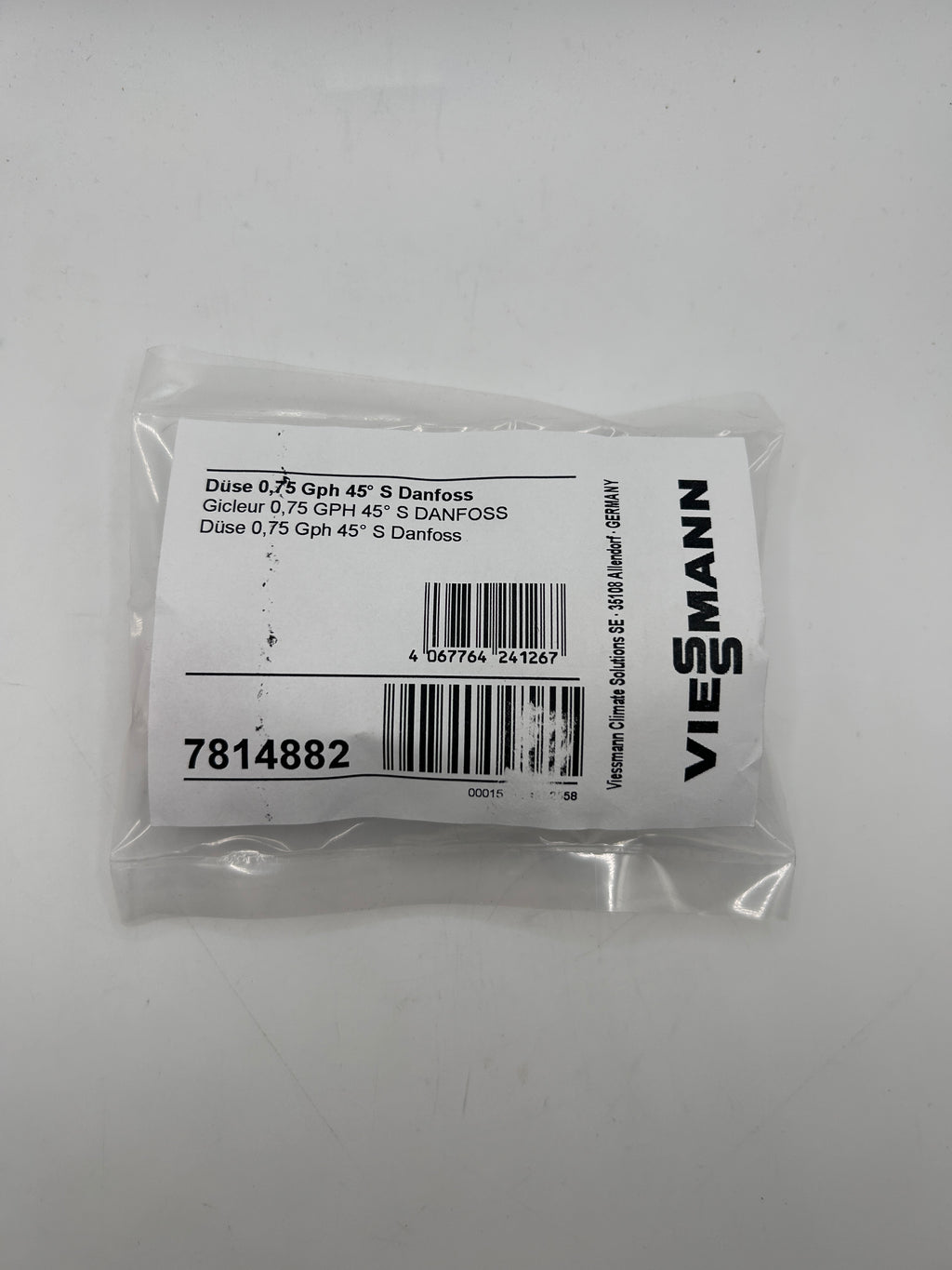 Danfoss 7814882 Viessmann Ölbrennerdüse 0,75 Gph 45° S -