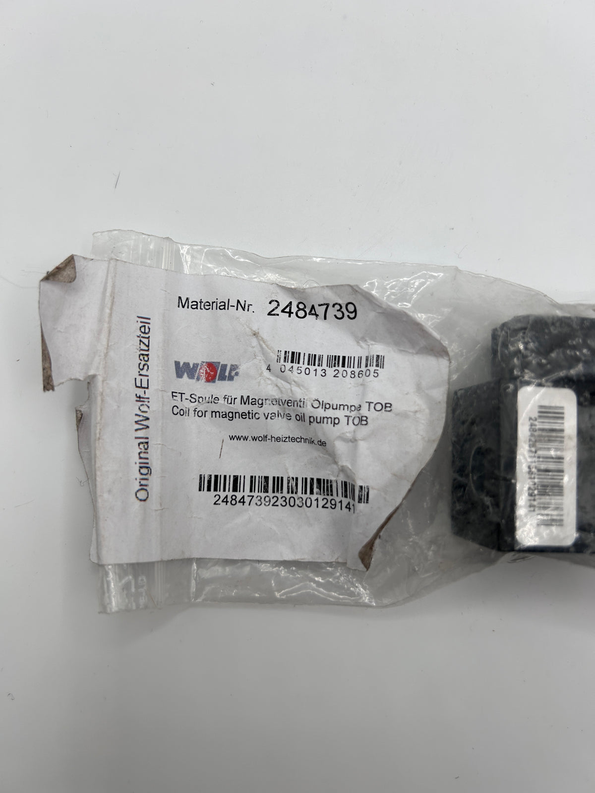 WOLF 2484739 Spule für Magnetventil Ölpumpe TOB
