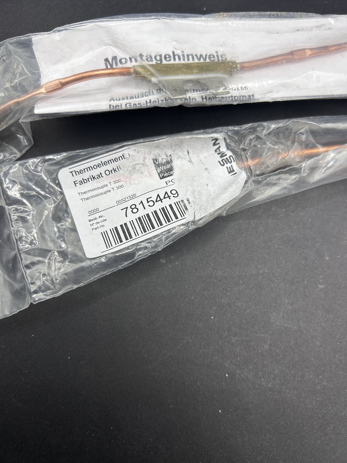 Viessmann Thermoelement einzeln 7815449 T300 Element Heizung Halbautomat
