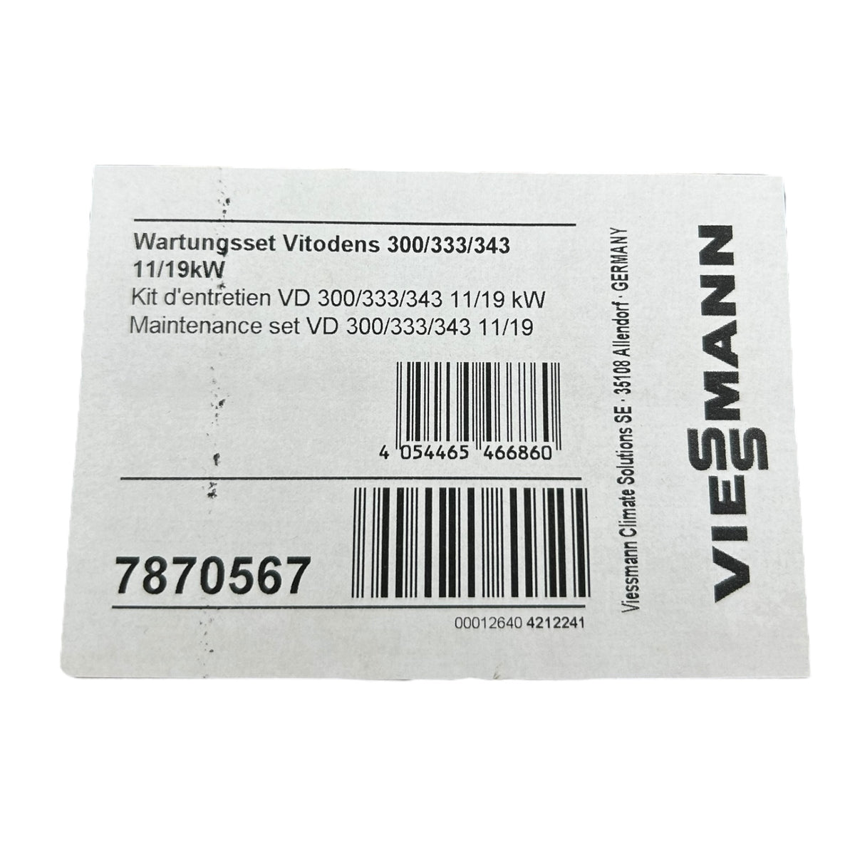 Wartungsset Viessmann 7870567 Vitodens 300/333/343 11/19 kW Zündelektrode