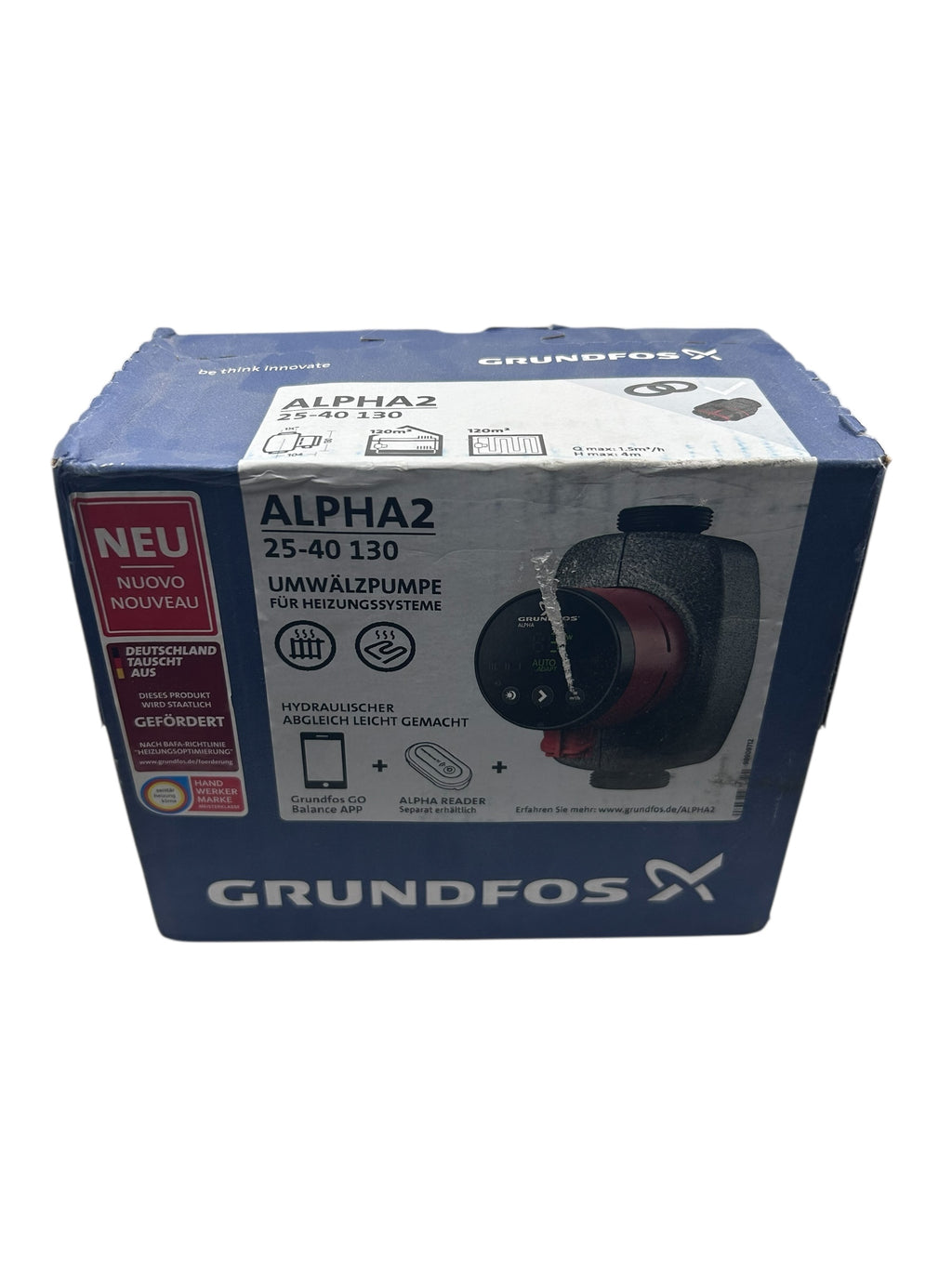 Grundfos Heizungspumpe ALPHA2 25-40 Umwälzpumpe 130 mm Nassläufer (99261701)