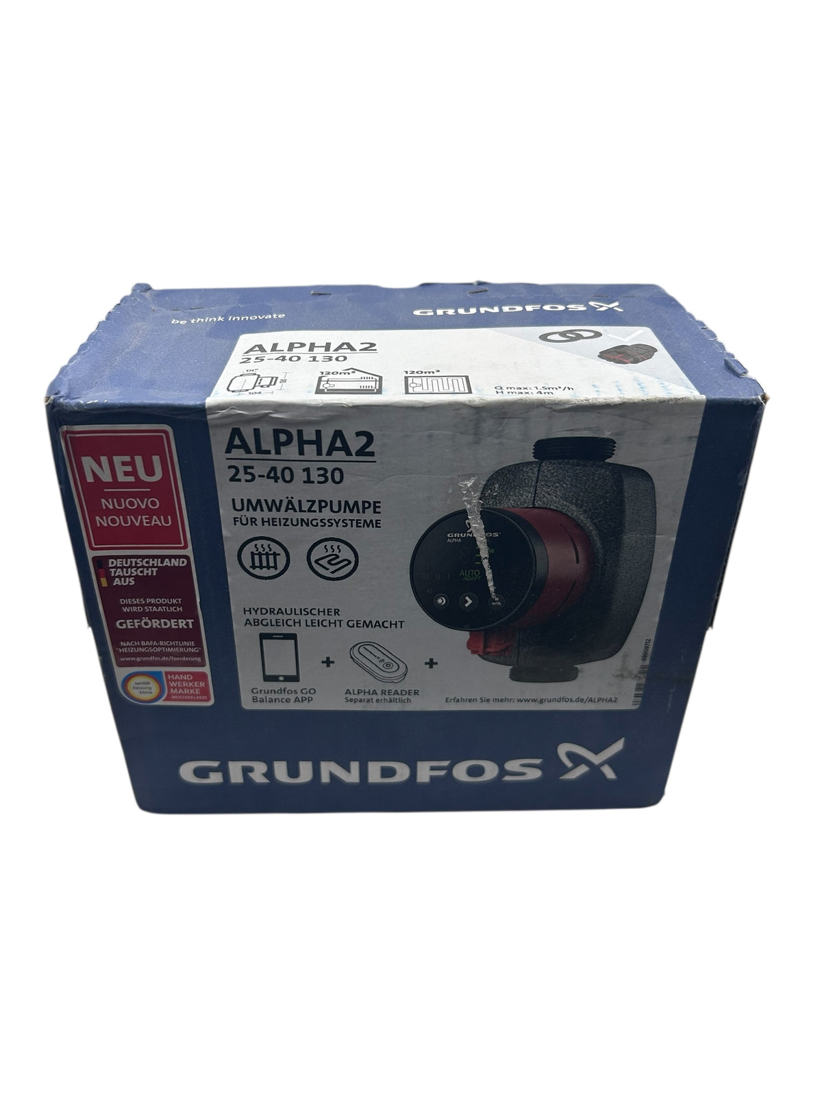 Grundfos Heizungspumpe ALPHA2 25-40 Umwälzpumpe 130 mm Nassläufer (99261701)