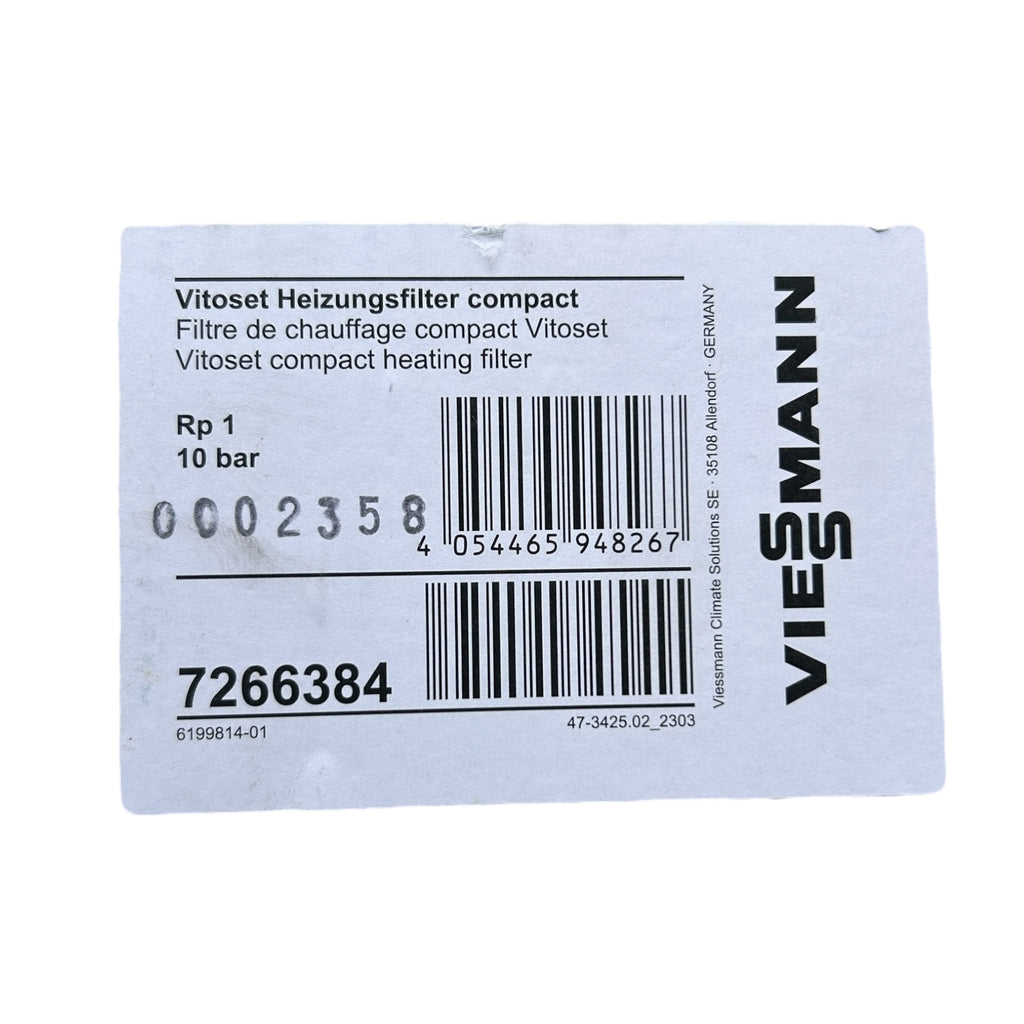 Viessmann 7266384 rückspülbarer Heizungsfilter Compact 1" mit Magnetitabscheidun