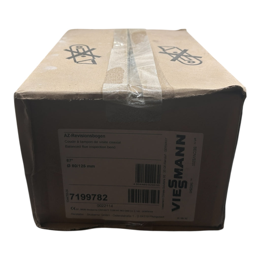 Viessmann 7199782 AZ Bogen 87° 80/125mm konzentrisch Abgasbogen Revisionsbogen