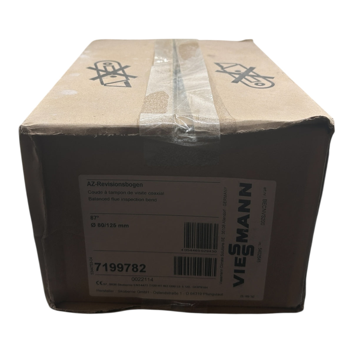 Viessmann 7199782 AZ Bogen 87° 80/125mm konzentrisch Abgasbogen Revisionsbogen