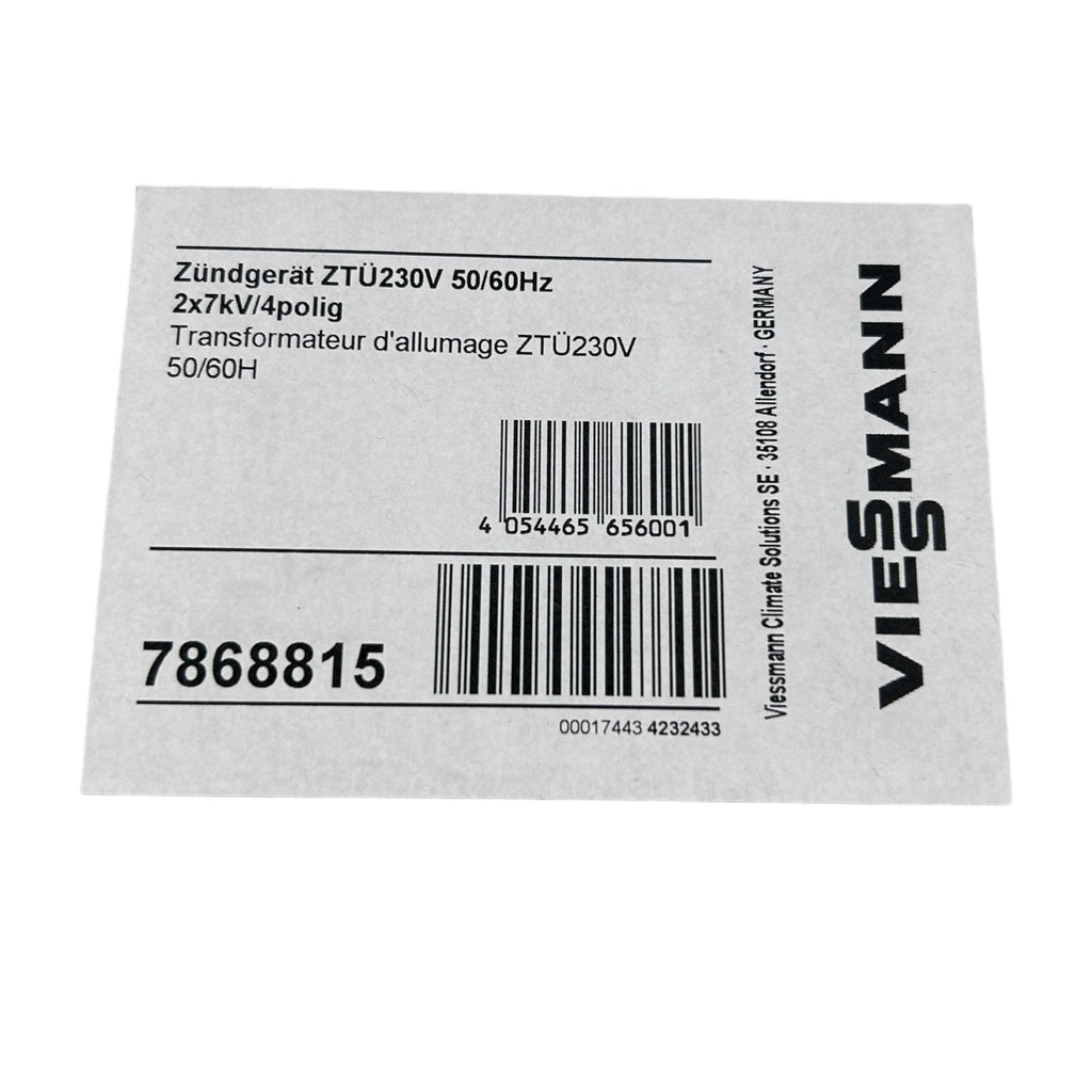 Viessmann 7868815 ZTÜ 230 V 50/60 Hz 2x7 kV Zündgerät 4-polig Zündeinheit (1J.G) geöffnet
