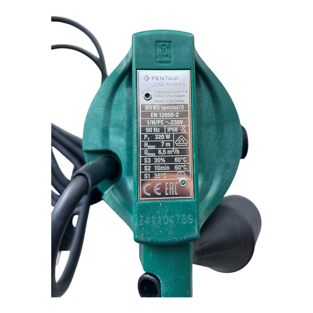 Jung U3 KS Spezial Tauchpumpe aggressives Schmutzwasser Abwasserpumpe JP50005