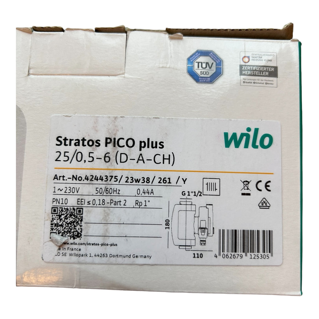 Wilo Nassläufer-Hocheffizienzpumpe Stratos PICO plus 25/0,5-6, G11/2,40W 4244375