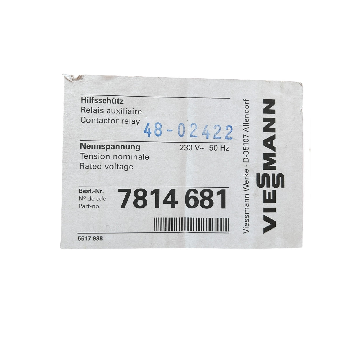 Viessmann 7814681 Hilfsschütz 230V~ Eaton CI-K2-145-TS Zubehör Schütz