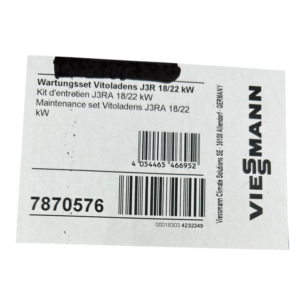 Viessmann Wartungsset 7870576 Vitoladens J3RA 18/22 kW