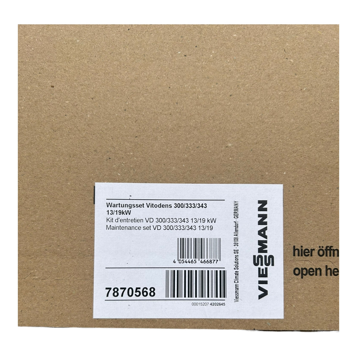 Wartungsset Viessmann 7870568 div. Vitodens 300/333/343 13/19 kW Zündelektode