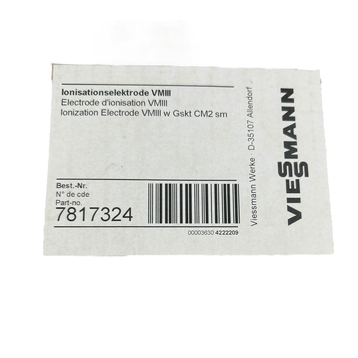 Viessmann Ionisationselektrode 7817324 Vitocrossal 300 Typ CT3B 187-314 KW