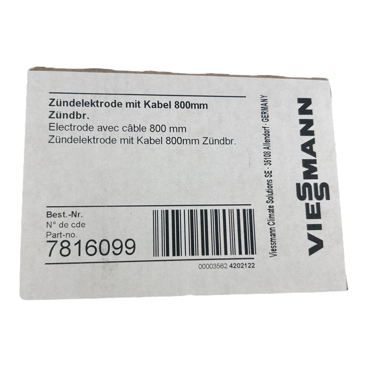 Viessmann Zündelektrode mit Leitung 800 mm lang Elektrode Gasola 7816099