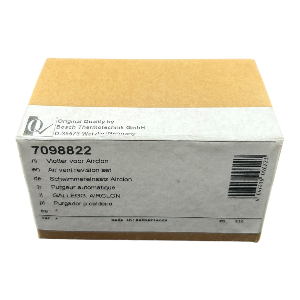 Buderus Ersatz Entlüfter AIRCLON Wärmetauscher GB 102,112,142 BK11 Nr.:7098822