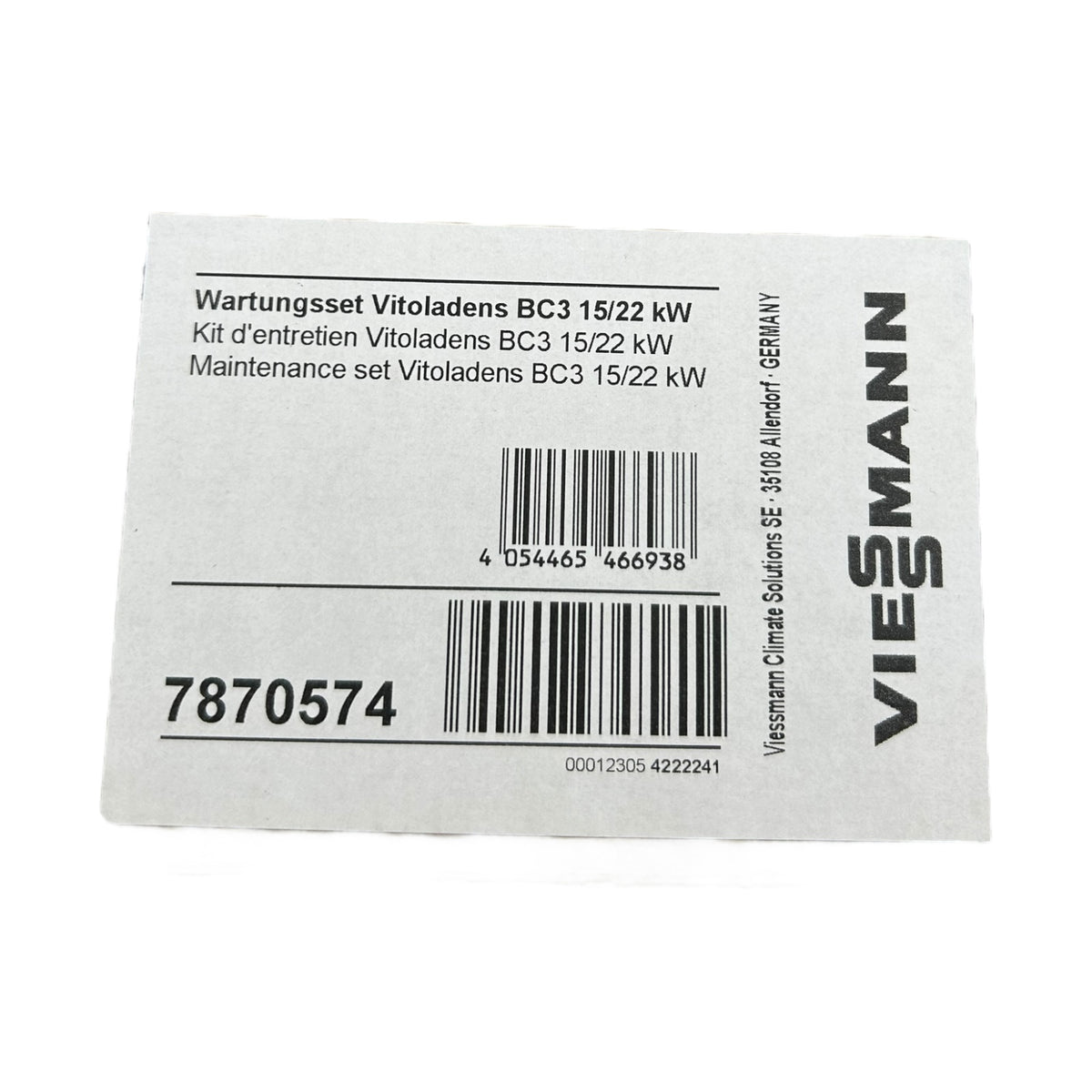 Wartungsset original Viessmann Vitoladens BC3 15/22 kW 7870574