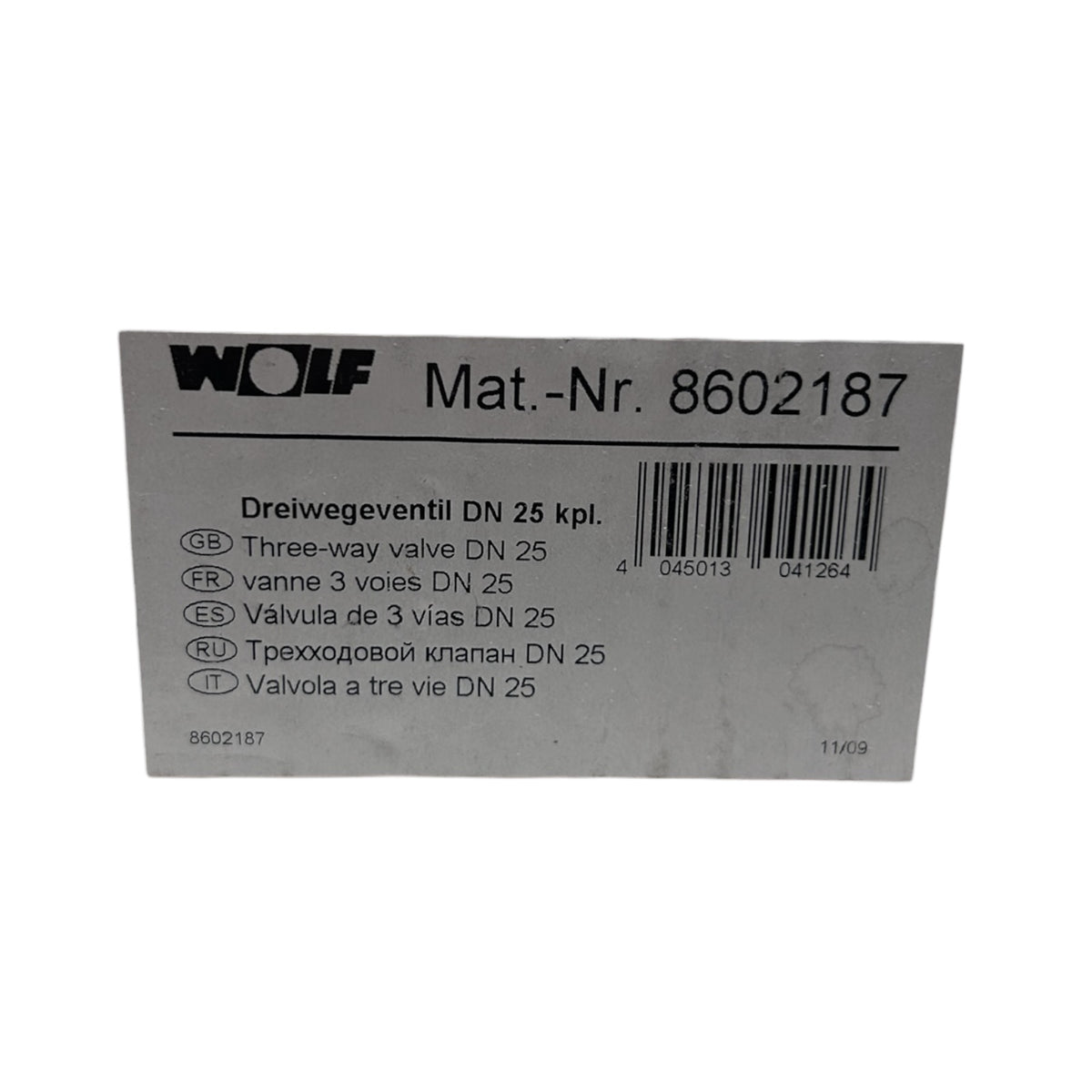 Wolf Dreiwege Umschaltventil 8602187 1", für TGB-40