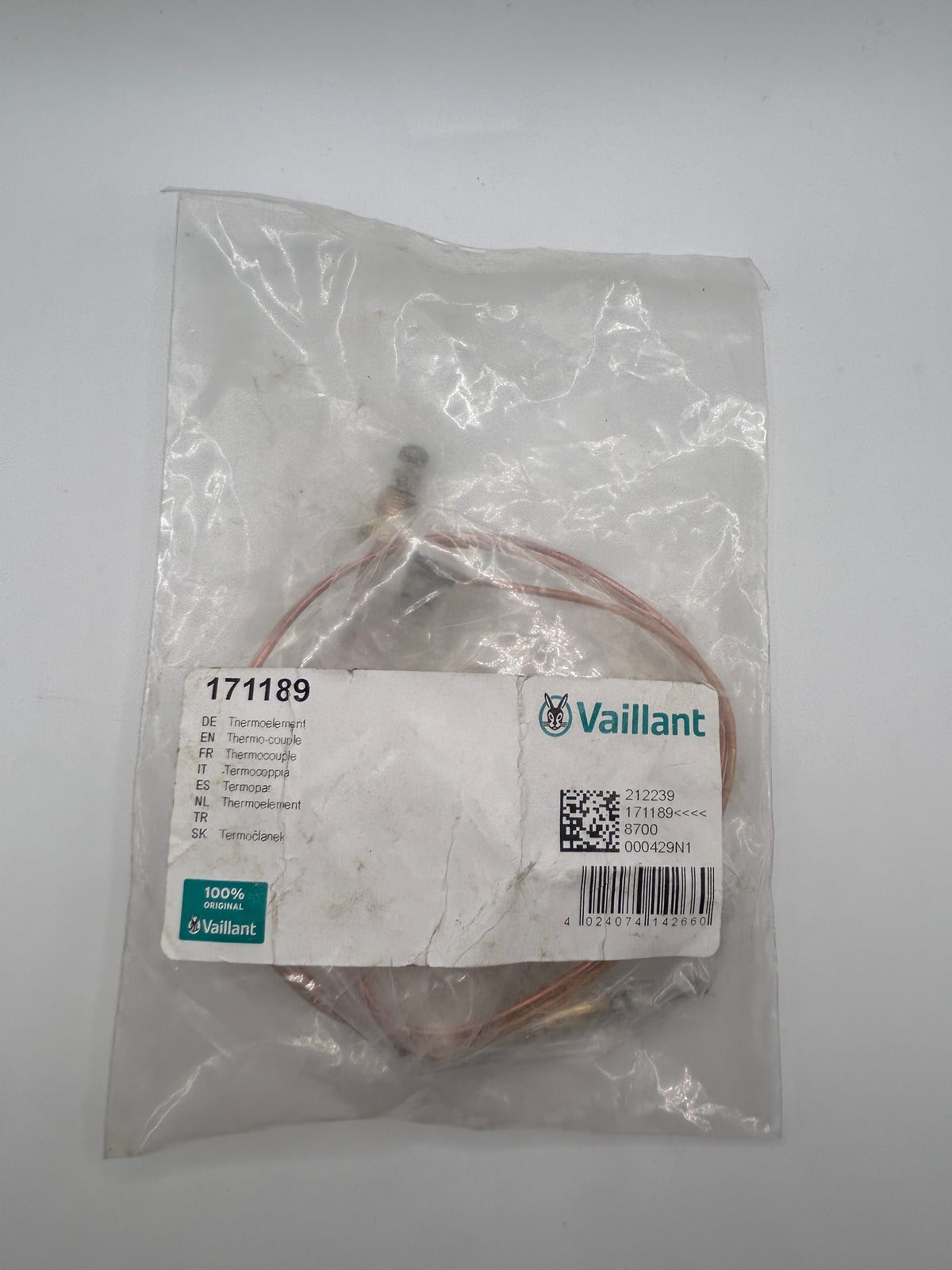Vaillant Thermoelement 171189 VGH 130-220/5 XZ, VGH 130-220/5 XZ R1