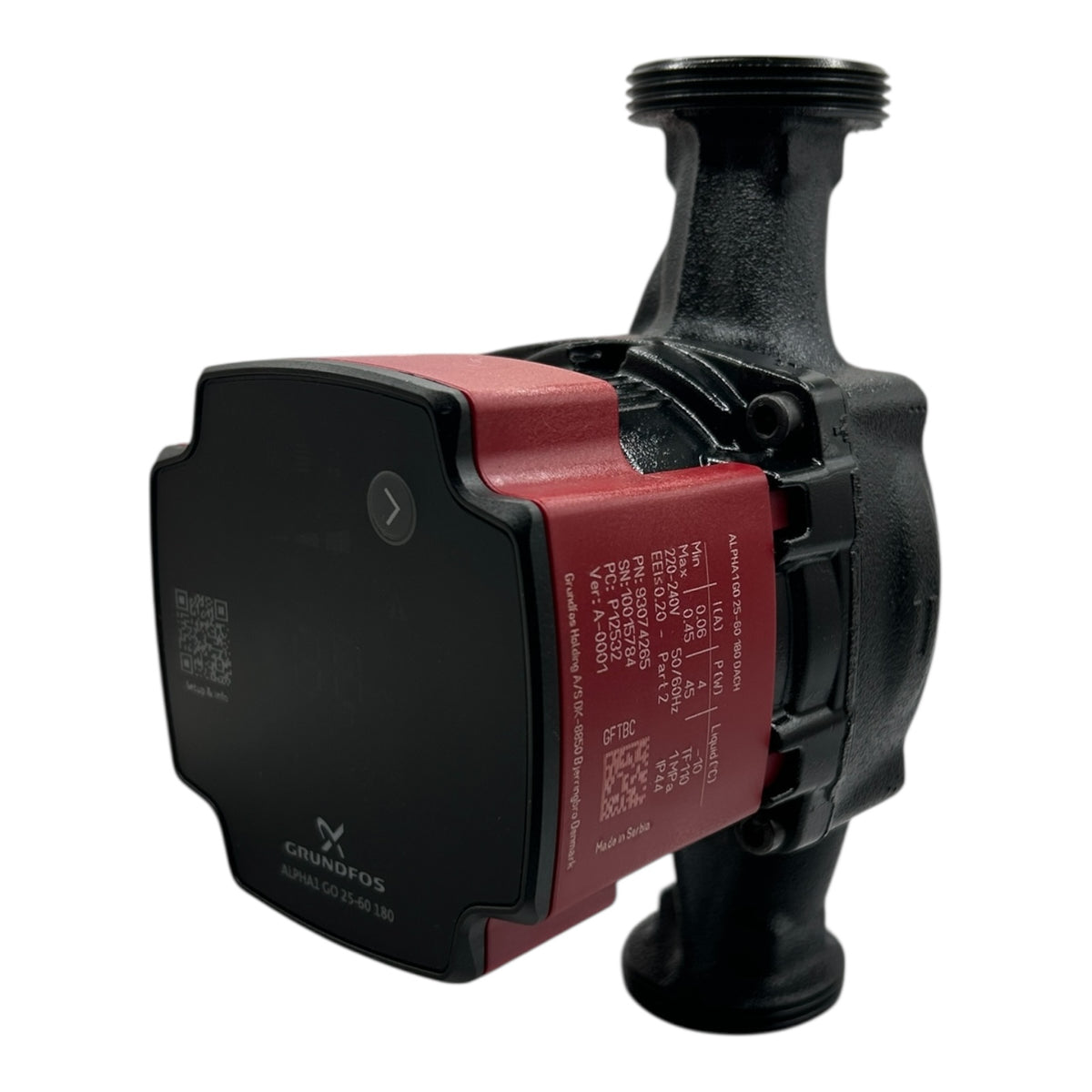 Grundfos 93074265 ALPHA1 GO Hocheffizienz-Umwälzpumpe 25-60 180, DN25, 180 mm,