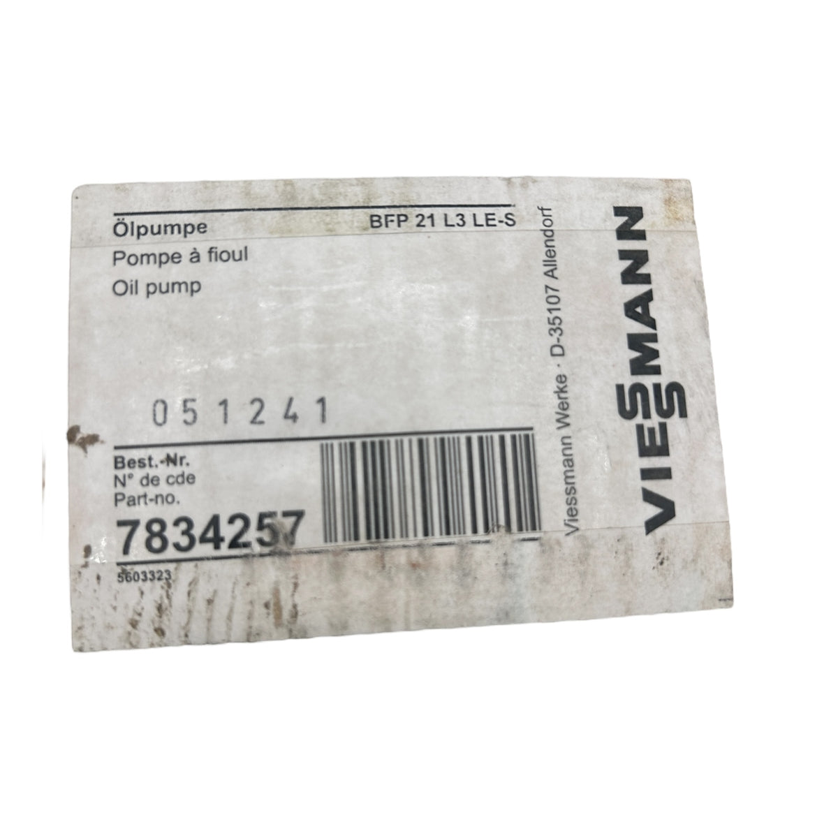 Viessmann Ölpumpe BFP 21 L3 LE-S (7834257) – Original Ersatzteil