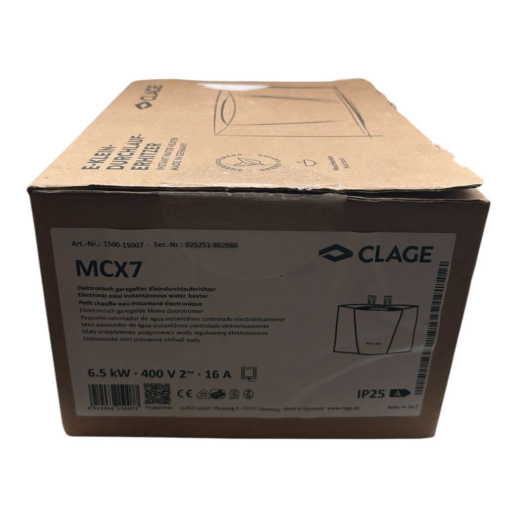 CLAGE MCX7 Klein-Durchlauferhitzer MCX 7 elektronisch 6,5KW 400V