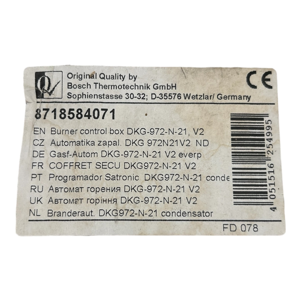 Bosch 8718584071 Ersatzteil TTNR: Gasf-Autom DKG-972-N-21 V2 everp