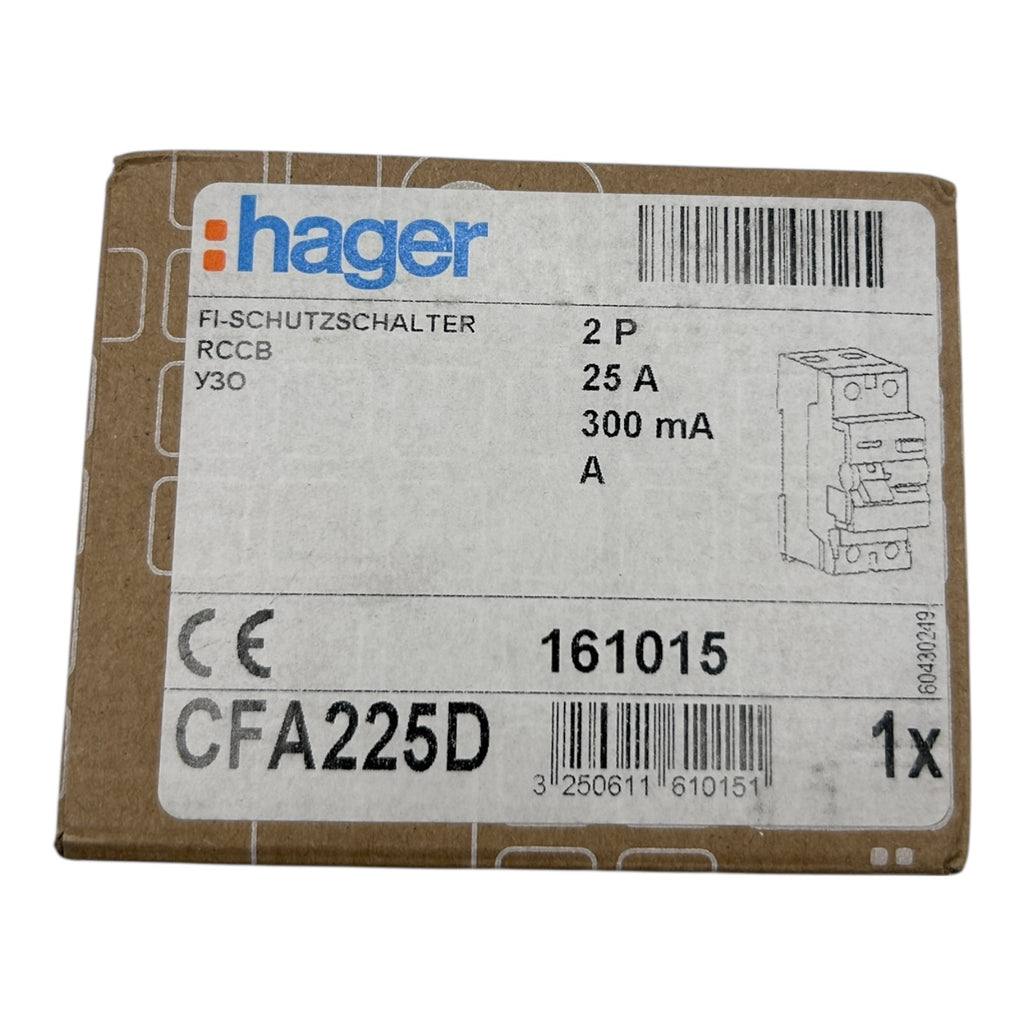 Hager CFA225D Fehlerstrom-Schutzschalter 2polig 25A/300mA