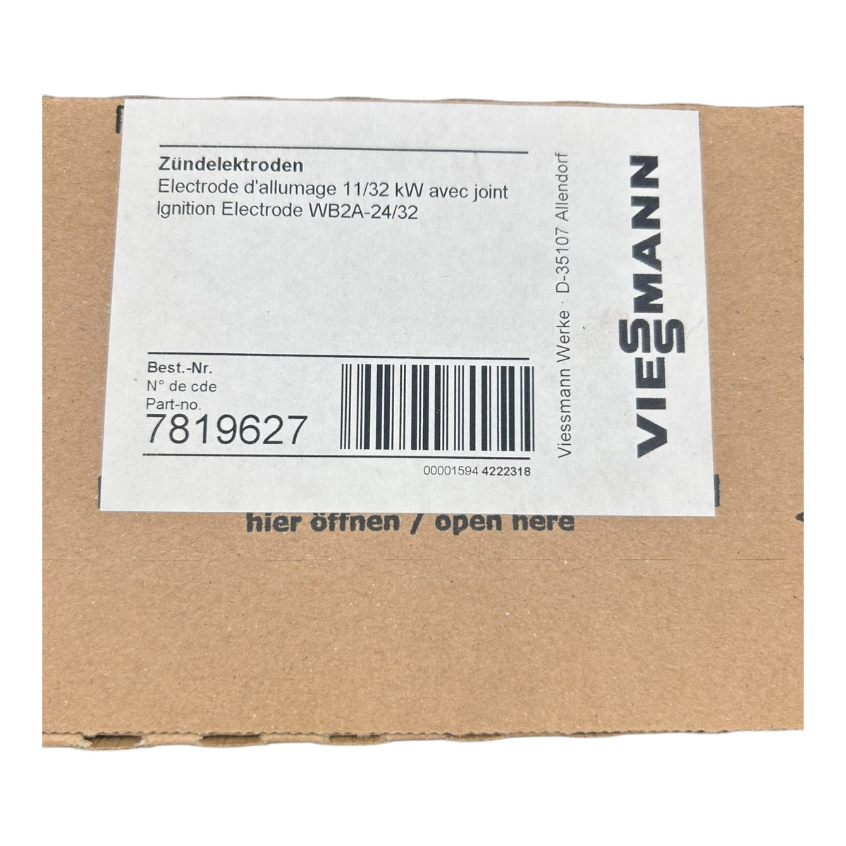 Zündelektrode passend für Viessmann Vitodens 200, 300 Ref.Nr.: 7819627