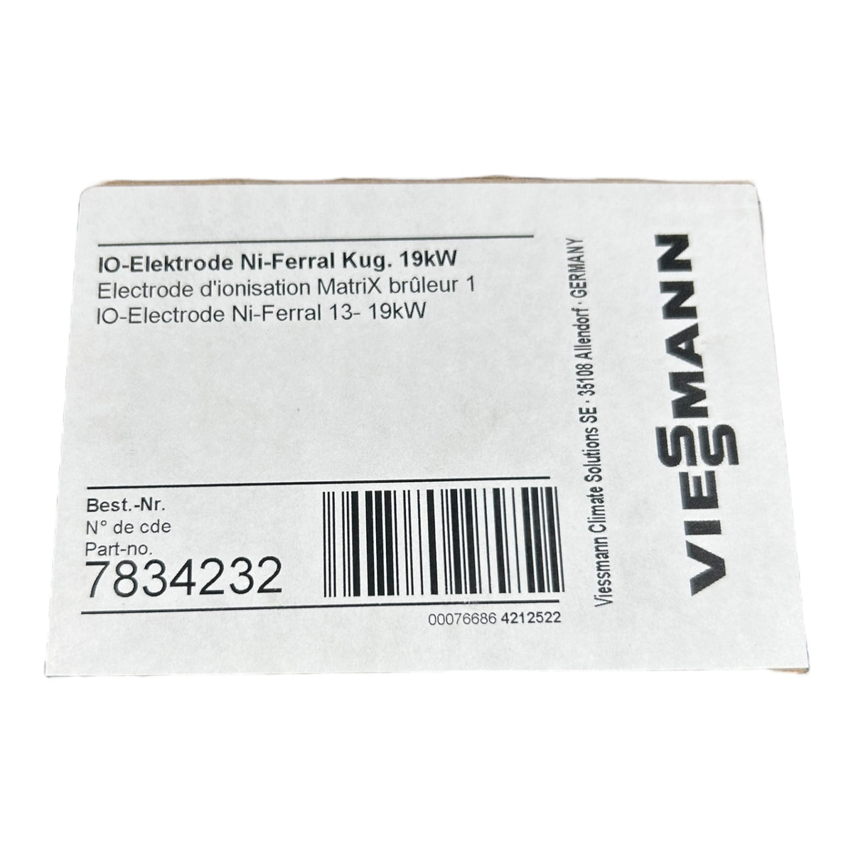 VIESSMANN Ionisationselektrode passend für Vitodens ab 2007 7834232 7823351 OEM