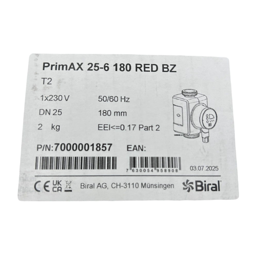 Biral PrimAX 25-6 180 RED BZ,7000001857