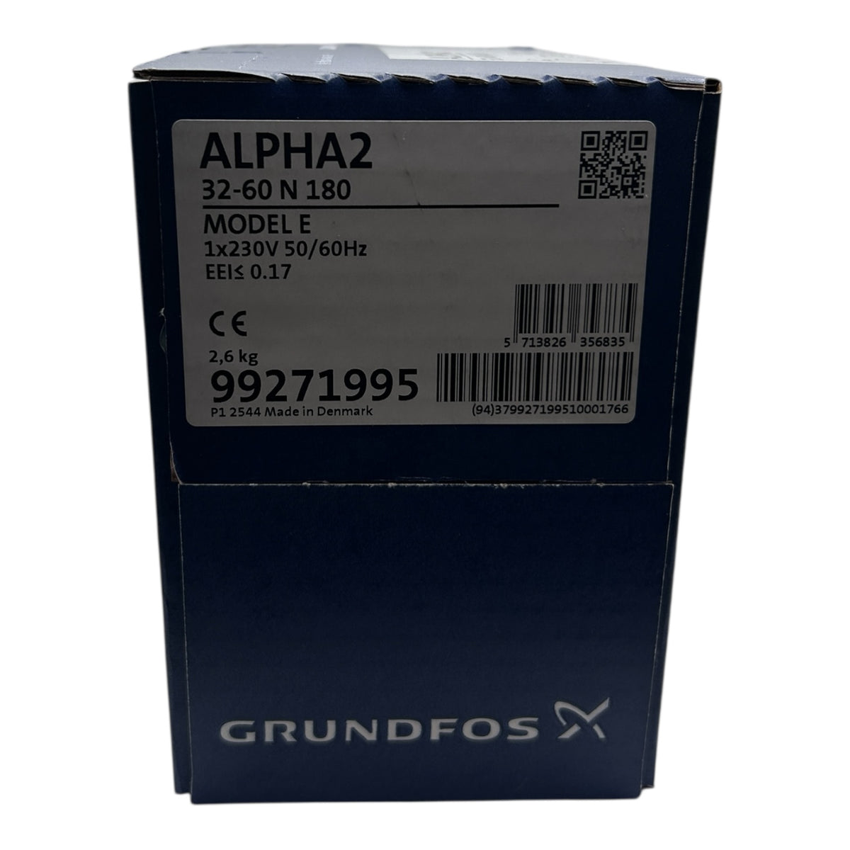 GRUNDFOS Hocheffizienz Umwälzpumpe ALPHA2 32-60 N Edelstahl 180mm, G 2, 99271995