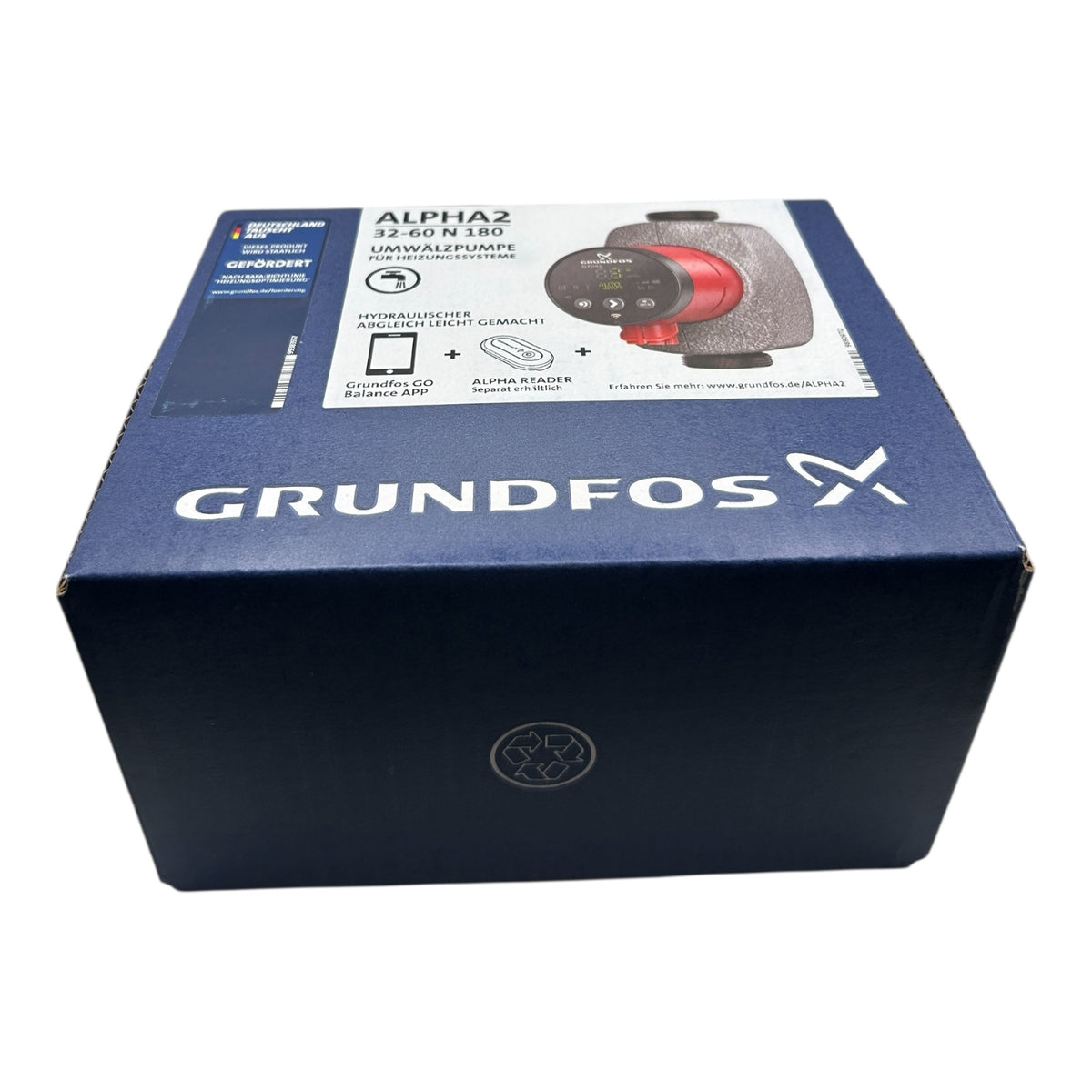 GRUNDFOS Hocheffizienz Umwälzpumpe ALPHA2 32-60 N Edelstahl 180mm, G 2, 99271995
