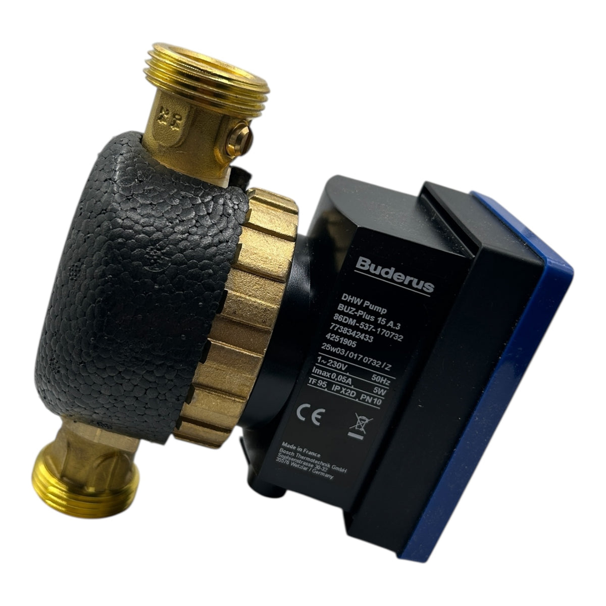 Buderus 7738342433 Logafix BUZ-Plus 15 A.3 Trinkwasser-Zirkulationspumpe BL138mm