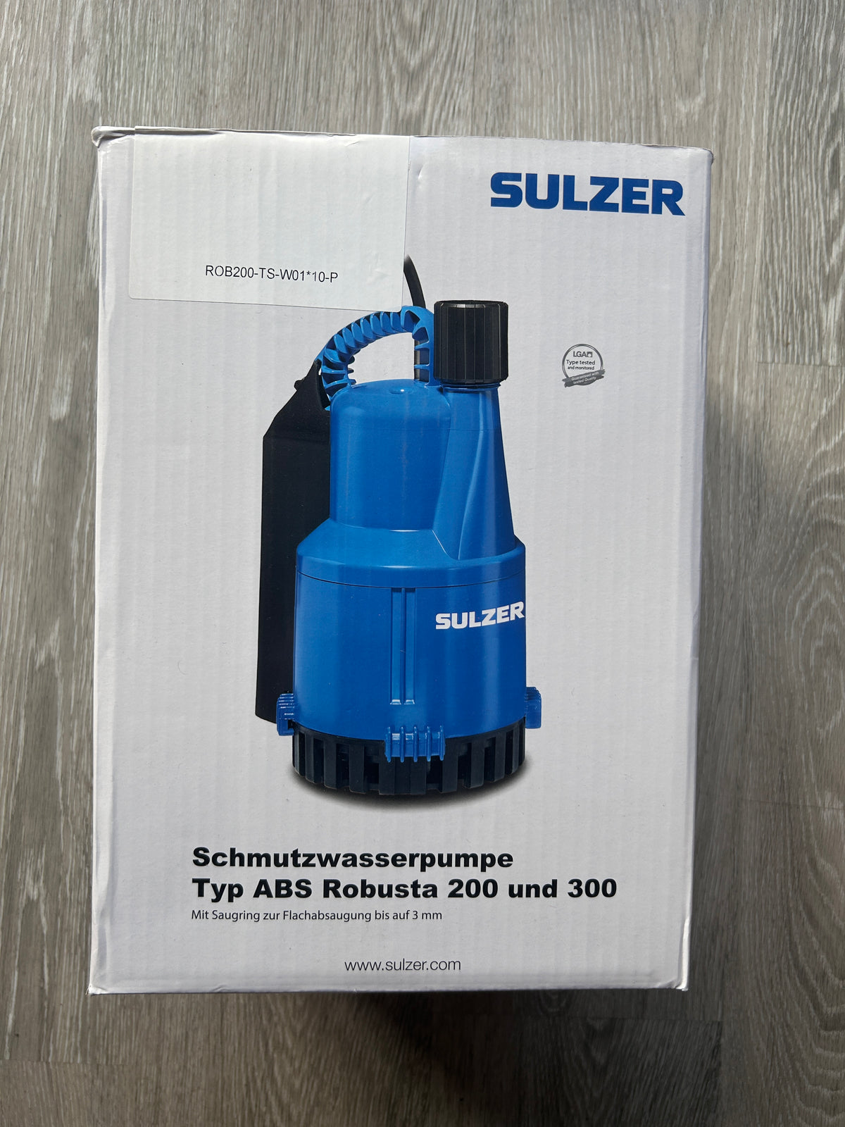 Sulzer Robusta200WTS ABS Robusta 200 W/TS Schmutzwasserpumpe mit 10 m Kabel