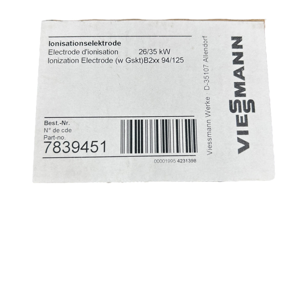 Viessmann Ionisationselektrode 7839451 / Elektrode 26/35kW OVP