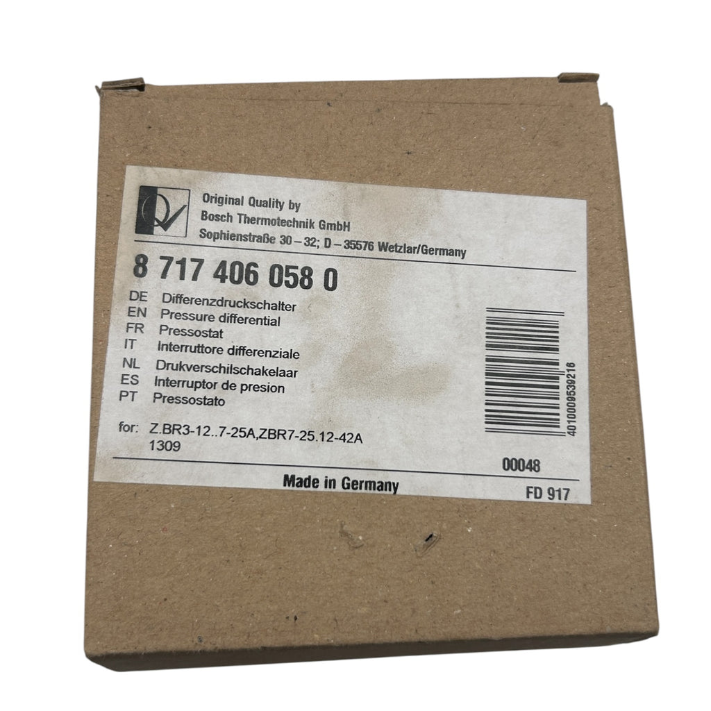 Buderus 87174060580 Junkers Druckdose DIFFERENZDRUCKSCHALTER ZSBR ZWBR 3-12 7-25